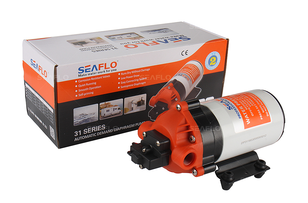 60 PSI 7.0 GPM Seaflo 12V Continuous Duty Water Pump 