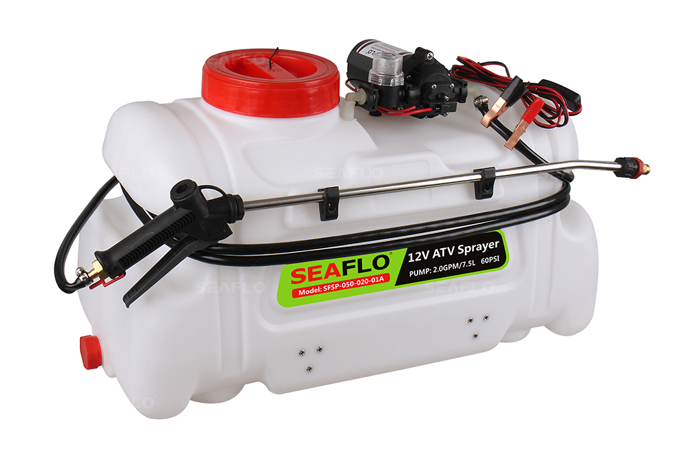 ATV Lawn Sprayer  50 L Famous Brand SEAFLO Tow-behind Boom Pump Sprayer