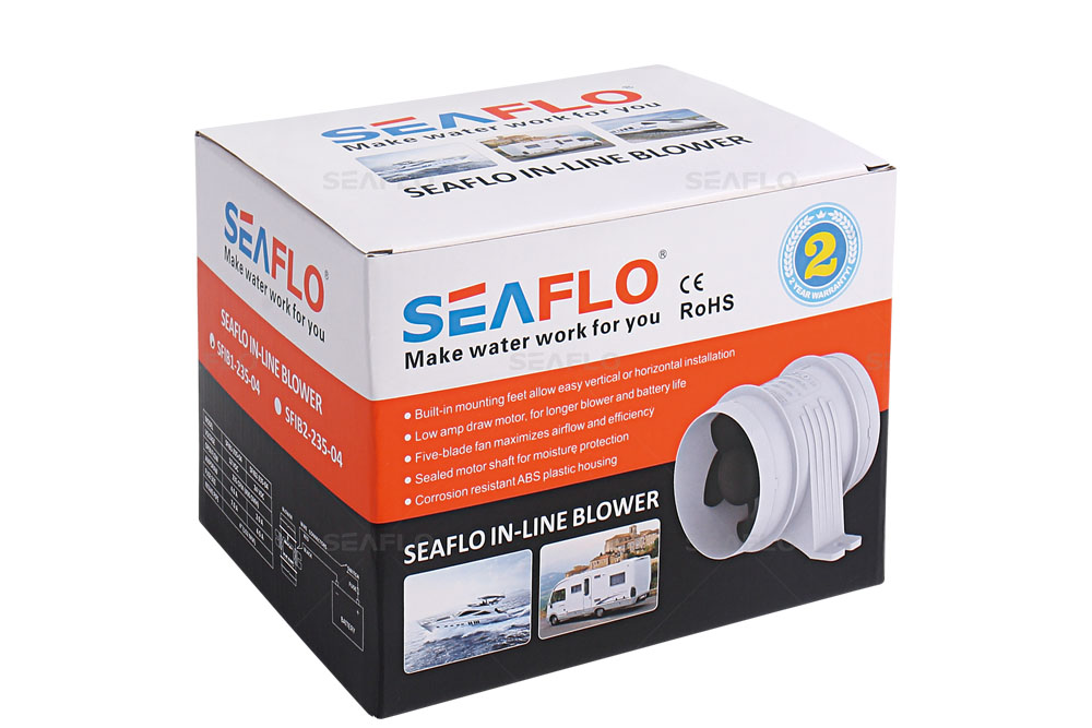 SEAFLO 3 "Elektrisches Inline Marine Bilgenluftgebläse 12V 145 CFM Leise