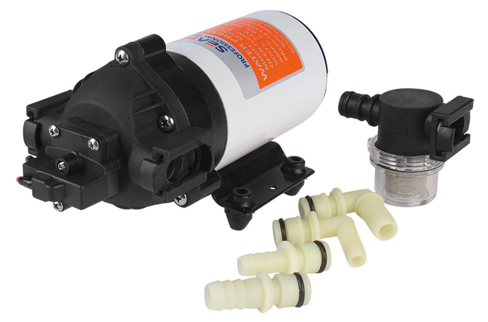 Pump 12V Electric Sprayer Accessories 65W Off Stop Car Wash High-Pressure Water Pump Intelligent Electric Diaphragm Pump Type: Black 