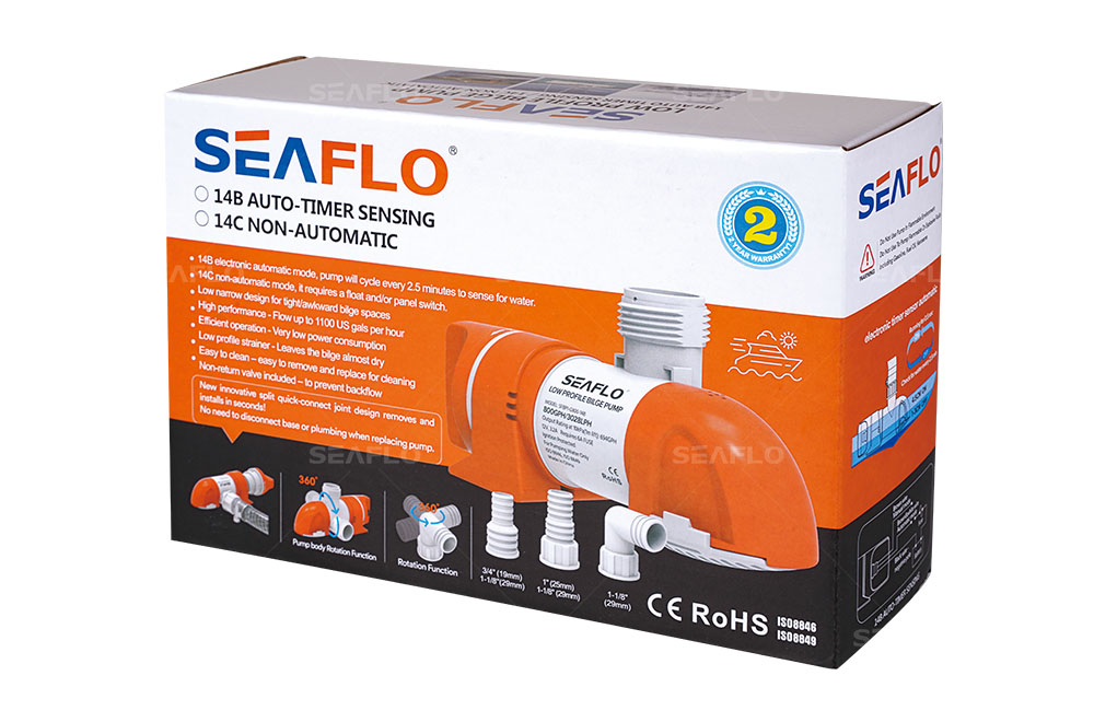 SEAFLO 14C Series Narrow Low Profile Bilge Pumps