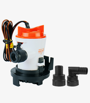 03 Series 12V 350GPH Seaflo Bilge Pump/Side Mounting Strainer Base