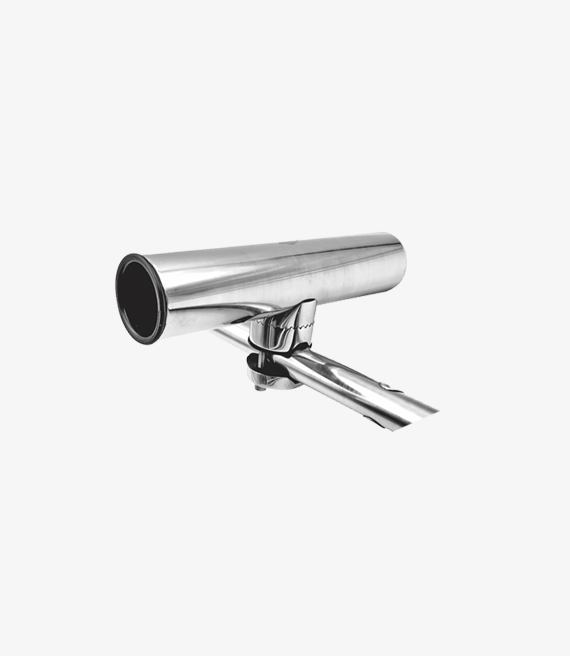Stainless steel clamp-on rod holder