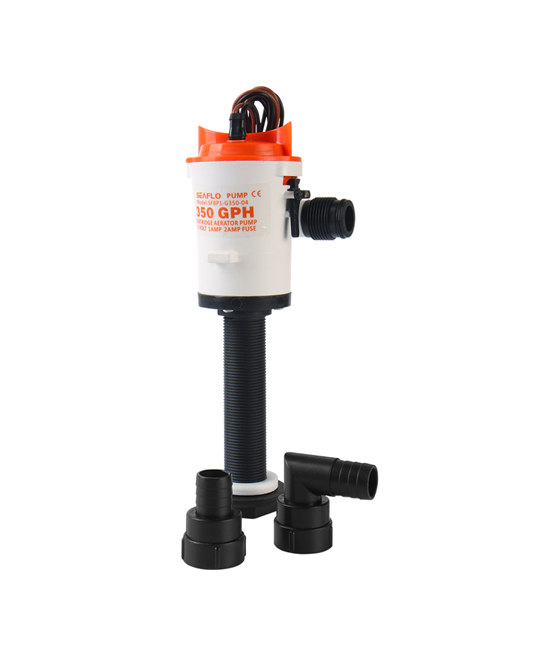 thumbnail interactive-video image 1 of Amarine Made 350GPH Marine Bilge Pump Kit – Portable Livewell Aeration Pump With Tube 1 of 3