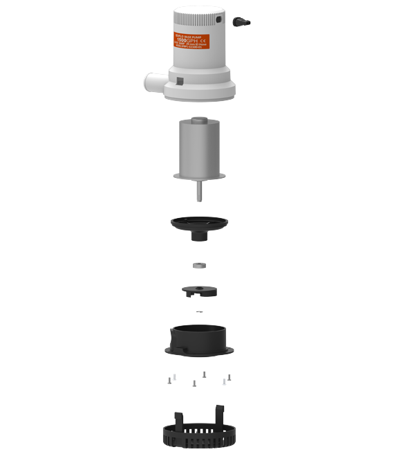 12V SEAFLO 3000 GPH Electric Bilge Pump - Non-Automatic - Submersible - Boat Fittings